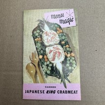 1950 Menu Magic Frazar Brand Japanese King Crab Recipe Booklet Seafood - $28.75