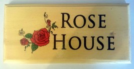 Personalised Rose Sign, House Name Plaque Number Shed Garden Nanny Grand... - $11.20