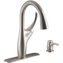 Kohler R72511-SD-VS 3.31 in. Vibrant Stainless Steel Mazz Pull-Down Kitchen Fauc - £272.62 GBP