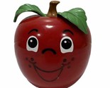 Fisher Price Happy Apple Musical Chime Toy Rattle Red Retro Kids 1972 Vtg - £15.82 GBP