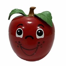 Fisher Price Happy Apple Musical Chime Toy Rattle Red Retro Kids 1972 Vtg - £15.46 GBP