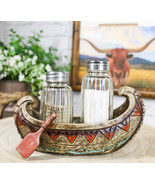 Southwestern Native Tribal Indian Canoe Boat Salt And Pepper Shakers Hol... - $489.22 MXN