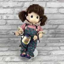 Precious Moments JULY 12&quot; Vinyl Doll Of The Month PANSY Water Can W/ Stand &amp; Tag - £10.39 GBP