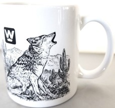 Washington Federal Bank Mug Sketch of Southwest Desert Coyotes Saguaro Buzzard - $18.70