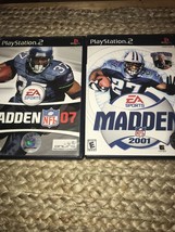 Lot of 2 madden 07/Madden 2001, PS2 With Manual, Preowned Condition, With Manual - £10.21 GBP