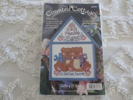 BUCILLA Gallery of Stitches BEARY FRIENDS Cross Stitch KIT #33576 - 4&quot; x 6&quot; - $11.88