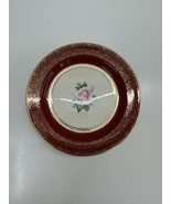 One VTG Homer Laughlin Lady Stratford 22K Gold Rimmed 6&quot; Plate Red Rose - $9.47