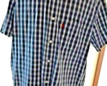 Men’s Levi’s The Two Horse Brand Medium Button Down Shirt Plaid Blue  SK... - $5.85