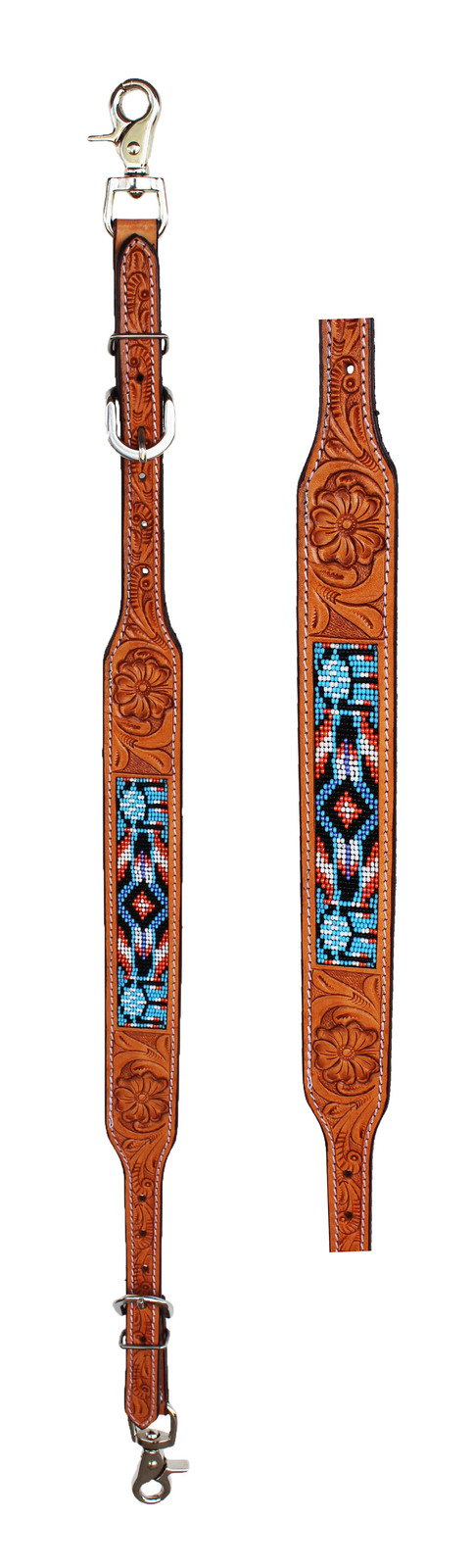 Western  Tack Floral Tooled Leather Wither Breast Collar Strap  10510 - $32.66