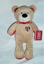 Carters Tan Teddy Bear Just One Year 9&quot; Love Plush Lovey Toy Plush Animal NWT - £31.74 GBP
