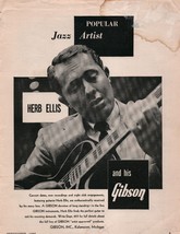 1955 Gibson ES-175? guitar Herb Ellis photo vintage print ad Stained - £7.47 GBP