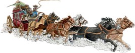 Horses and Carriage Sticker Decal Auto SUV RV ATV Camper Tailgate Hood - $6.95+
