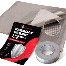 Faraday Fabric (44&quot;L X 36&quot;W) + Faraday Tape (51&quot;L X 1&quot;W)  5G &amp; Emp Shiel... - £29.88 GBP