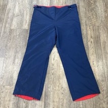 Vintage Columbia Mens Size XX Large Blue Red Reversible Full Zip Snow Pants XXL - $28.49