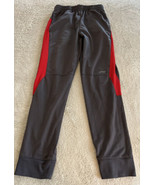 Aviva Boys Gray Red Athletic Pants Pockets Internal Drawstring 14-16 - $12.25