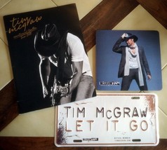 3-piece Tim McGraw Fan Lot: 2011 Tour Concert Program, License Plate, Mousepad - £15.33 GBP