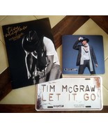 3-piece Tim McGraw Fan Lot: 2011 Tour Concert Program, License Plate, Mo... - £15.58 GBP