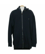 POLO RALPH LAUREN Navy Blue Estate Rib Cotton Full Zip Hoodie Jacket 2XB  - $122.54 CAD