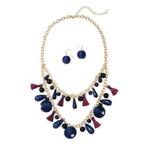 Avon "Set Sail" Layered Tassel Necklace & Earring Set (Multicolor) ~ New Sealed - $25.03