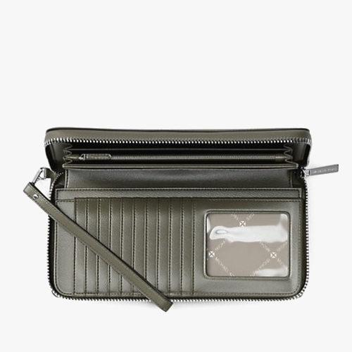 New Michael Kors Jet Set Large Travel Continental Wallet Leather Olive Item image 2