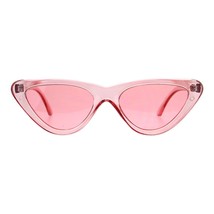 Donna Lollita Moda Occhiali da Sole Piatto Gatto Occhio Traslucido Colori UV 400 - £8.81 GBP