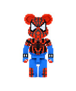 Spiderman Bearbrick Brick Sculpture (JEKCA Lego Brick) DIY Kit - £83.84 GBP