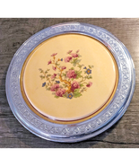Vintage Farberware Leigh Potters Inc. U.S.A. Pink Floral Hot Plate Chrom... - $279.29 MXN