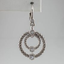 Judith Ripka Sterlingsilber Double-Circle Ohrhänger W / Cz Einzelner Ohr... - €151,04 EUR