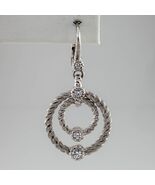 Judith Ripka Sterlingsilber Double-Circle Ohrhänger W / Cz Einzelner Ohr... - €151,06 EUR