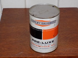 Vintage Harley Davidson Pre-luxe Tin Motorcycle Oil Empty Can - $64.35