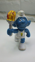 Smurfs Torchbearer Smurf Belgium Promo Olympic Figure Vintage PVC Peyo 1978 - £17.53 GBP