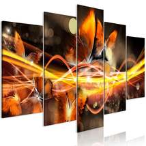 Tiptophomedecor Stretched Canvas Animal Art - Swarm Of Butterflies Orange 5 Piec - $89.99+