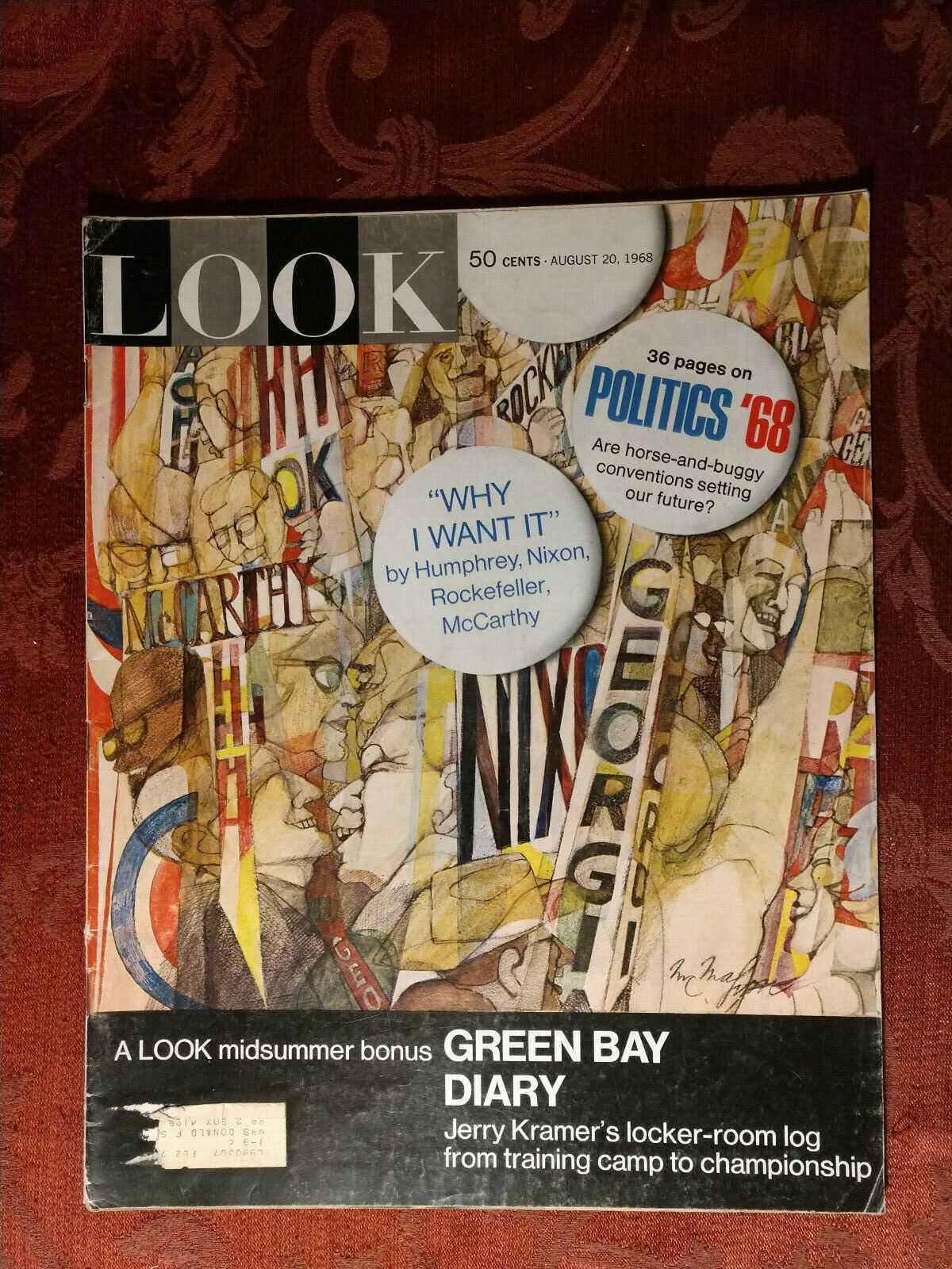 Primary image for LOOK August 20 1968 NORMAN ROCKWELL CRAIG CLAIBORNE +++