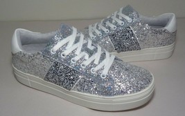 Aldo Size 7.5 M CONNEWITZ Silver Sparkle Lace Sneakers New Women&#39;s Shoes - £77.12 GBP