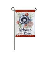 Meadow Creek Americana Floral Decorative Suede Garden Flag- 2 Sided,12.5... - £11.86 GBP