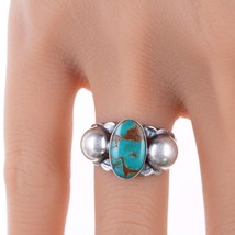 sz5.75 Vintage Fred Harvey Era sterling and turquoise ring - £103.86 GBP