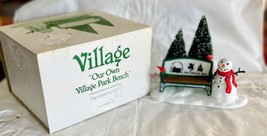 Vintage Dept 56 Our Own Village Bench Merry Christmas 1998 Taiwan - $11.87