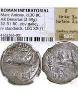 MARK ANTONY age Cleopatra Legionary Denarius Praetorian Galley/Standards... - €403,01 EUR