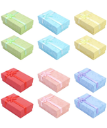 24 PCS Paper Gift Boxes with Lids and Ribbon Bows for Jewelry Display-Ri... - $30.62 CAD