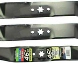 3 Mulching Blade Set for 46&quot; Deck MTD Cub Cadet LT1045 LT1046 I1046 Ridi... - $53.86