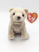 Retired TY Beanie Baby Almond the Beige Bear with tag Teddy Bear - £6.59 GBP