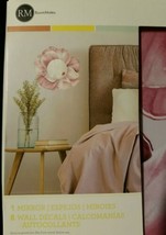 Roommates Pink Flowers Peel and Stick 1 Mirror and 8 Wall Decals New in Box - $19.99