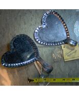 2 Metal craft Heart Shape Candle Holder 3.5&quot; WALL SCONCE tin ware Chambe... - €41,66 EUR