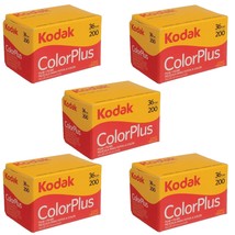5 Rolls of Kodak colorplus 200 ASA 36 Exposure - $131.99