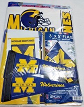 University of Michigan U of M Fan Pack  Banner Flag Stickers poster pennant - £19.34 GBP