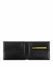 Tumi  Delta Global - ID Lock Shielded Double Billfold Black Leather Wallet - £78.22 GBP
