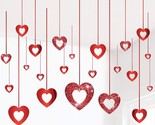 Valentine&#39;S Day Glitter Heart Swirl Hanging Decoration - Bridal Shower, ... - $29.99