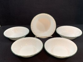 MINT! 5 Corelle by Corning Callaway Green Ivy Bowls Cereal Ice Cream Soup 7¼&quot; - £20.59 GBP