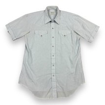 Vtg H Bar C Western Pearl Snap Ranchwear Short Sleeve Shirt Mens Sz 17 USA Made - £21.73 GBP