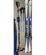 Rossignol Axium Skis 160 cm w/ Marker M 900 Bindings Poles And Carrying ... - £140.22 GBP